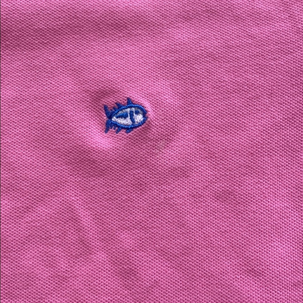 NEW Southern Tide Sea Island logo resort pink polo - Picture 4 of 9